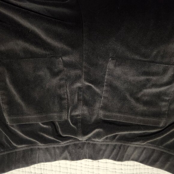 Lou & Grey LOFT | Black Velour Velvet Comfy Straight Leg Joggers Leisure Pants X - Picture 8 of 9